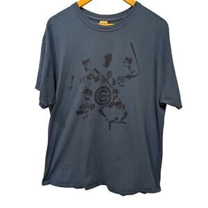 Gildan Chicago Cubs Team Print T-Shirt Blue Baseball‎ Head For The Mountains